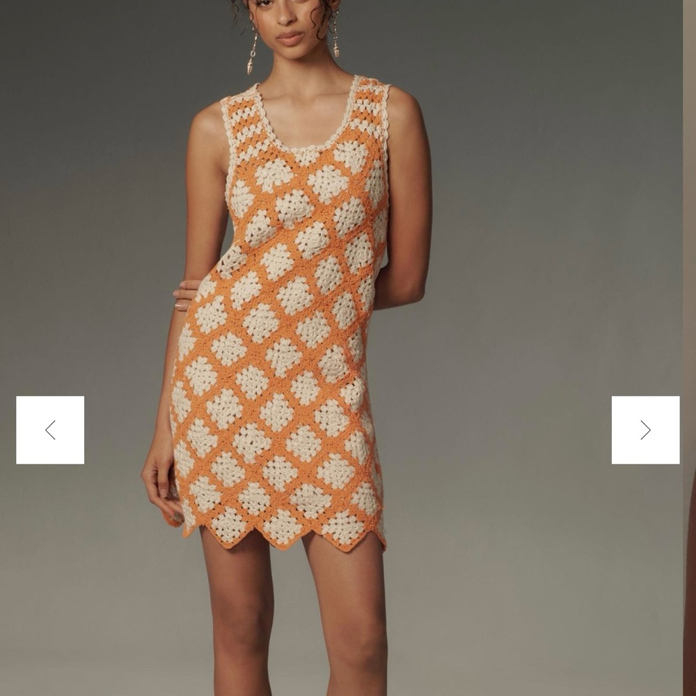Anthropologie Maeve sleeveless  Crochet 🧶 mini dress